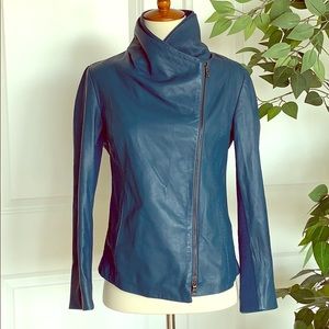 Vince Moto Scuba Leather Jacket